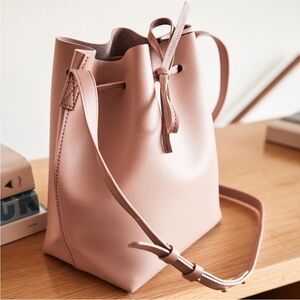 NWT KAYLA + AVA Vegan Leather Blush Bucket Bag